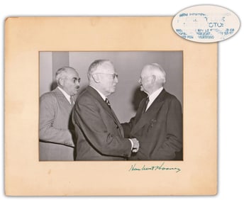 Herbert Hoover Boldly Signed Vintage Press Photo