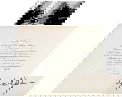 LBJ Appoints Civil & Voting Rights Act Architect, MLK's W.H. Point Man Who Crafted Selma Response: Lyndon B. JohnsonWashington, D.C, April 27, 1964LBJ Appoints Civil & Voting Rights Act Architect, MLK's W.H. Point Man Who Crafted Selma Response Following "Bloody Sunday" AttacksDSPartly Printed Pres