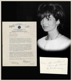 Two Handwritten Notes By Jackie Kennedy, One On "Ask Not What Your Country Can Do For You, Ask What