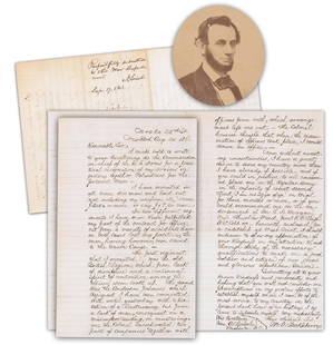 A. Lincoln Endorsement on West Point Soldier Who Raised Zouaves, Wants Commission - Fantastic Civil: Abraham LincolnWashington, DC, September 17, 1861A. Lincoln Endorsement on West Point Soldier Who Raised Zouaves, Wants Commission - Fantastic Civil War Content!AESABRAHAM LINCOLN, Autograph Endorseme