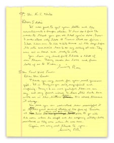 Ronald Reagan ALS as Pres. to Texas Rangers Owner Eddie Chiles, Plus Bonus Initialed Letter re: A.