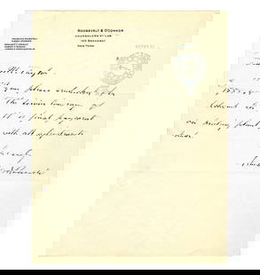 Franklin D. Roosevelt ALS Directing Final Payment for Making Warm Springs Warmer!: Franklin D. RooseveltNew York, NY, July 20, 1928Franklin D. Roosevelt ALS Directing Final Payment for Making Warm Springs Warmer!ALSAn autograph letter signed by Franklin D. Roosevelt. 1p, measuring 8