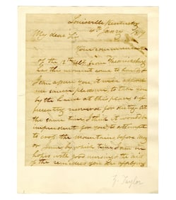 Z. Taylor ALS and Rare Free Frank Pay for Soldiers and "what the present Congress will do with the