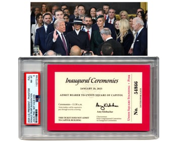2025 Donald Trump Inauguration Ticket PSA NM-MT 8