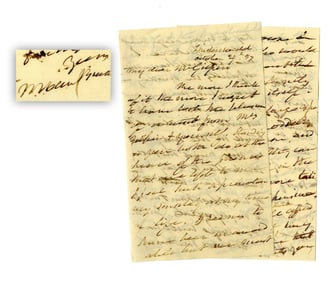 Martin Van Buren 7pp. ALS Giving Advice to His Attorney General