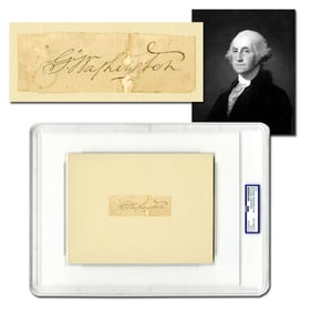 George Washington Cut Signature PSA Certified & Encapsulated