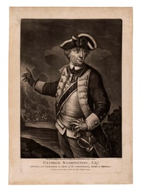 George Washington 1775 Mezzotint as Commander in Chief of Continental Army