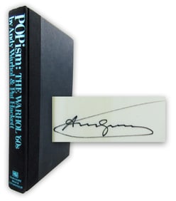Andy Warhol Signed 1st Ed. "POPism: The Warhol '60s"