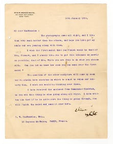 Stanford White, Designer of Washington Square Arch, to F.W. MacMonnies in Paris Re: Sketches of
