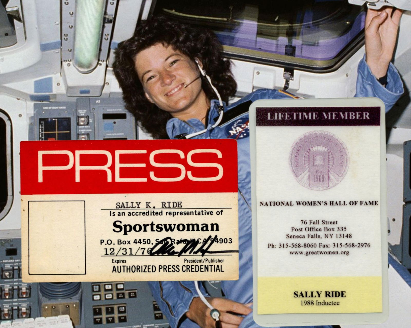 Sally Ride's Personal ID Cards, Ex. Sally Ride Estate (1 of 4)