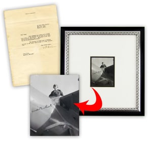 Amelia Earhart Gorgeous Signed Photo Ca. 1935, w/ Letter From Husband George Putnam