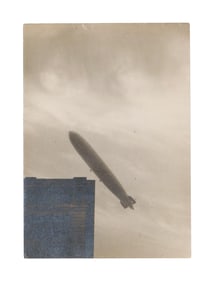 Damaged Graf Zeppelin Photograph Over Washington Ca. 1928, Prob. Type I, Foreshadowing Disaster