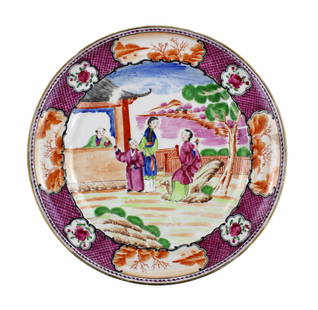 John D. Rockefeller Owned Chinese Export Famille Rose Dinner Plate, Ex-Great Grandson Rodman: John D. Rockefellern.p., mid-19th centuryJohn D. Rockefeller Owned Chinese Export Famille Rose Dinner Plate, Ex-Great Grandson RodmanTablewareA rare and lovely Chinese Export Famille Rose dinner plate