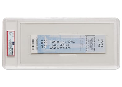 PSA GEM MT 10 Ticket to the Top of the World Trade Center