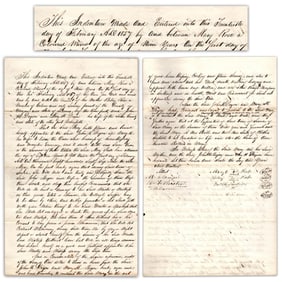 African-American Girl Becomes Indentured Servant of Illinois Lumber Merchant