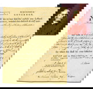Samuel Adams Slavery Related DS, Support For The Poor, Finest Example We Have Seen: Samuel AdamsBoston, MA, October 15, 1794Samuel Adams Slavery Related DS, Support For The Poor, Finest Example We Have SeenPPDSSamuel Adams (1722-1803). Partially Printed Document Signed, "S. Adams," a