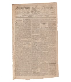 1795 Boston Newspaper: Jay Treaty and Peace with Britain