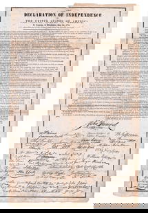 19th C. Declaration of Independence Broadside, Uncommon Format!: Declaration of Independencen.p., ca. 19th century19th C. Declaration of Independence Broadside, Uncommon Format!BroadsideMid/late 19th century broadside reproduction of the Declaration of Independence