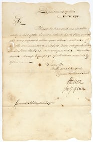 Henry Knox LS Re: Cannons, Gunpowder & Iron Balls, Dating From Time of PA Whiskey Rebellion