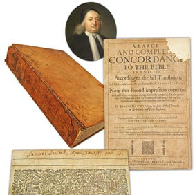 Witchcraft Judge Samuel Sewall Unique Signed & Annotated 1650 Biblical Work, Consigned By Mass.
