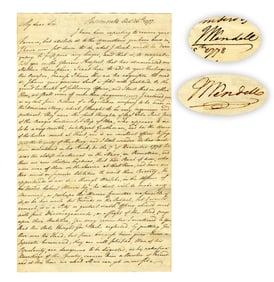 John Wendell Double ALS on John Paul Jones, Washington, Independence, and More! Great Historical