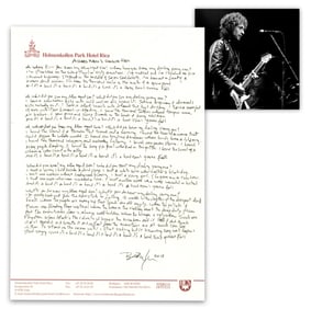 Bob Dylan Handwritten & Signed Lyrics to "A Hard Rain's Gonna Fall" w/ Jeff Rosen & JSA