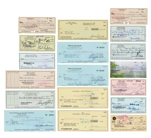 18 Checks Signed by Actors & Musicians: Ireland, Reiner, Ronstadt, and More!