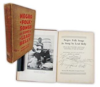 Huddie Ledbetter Signed 1st Ed. of "Negro Folk Songs as Sung by Lead Belly"