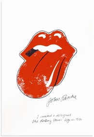 Original Artwork of the Famous "Tongue and Lips" Logo of the Rolling Stones, with LOA by John Pasche