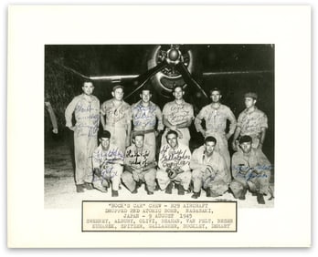 [Atomic Bomb] Bockscar Full Crew Signed Photo, 11 Signatures!