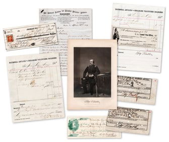 Benjamin Butler Multi Signed Large Archive Supporting Disabled Civil War Veterans