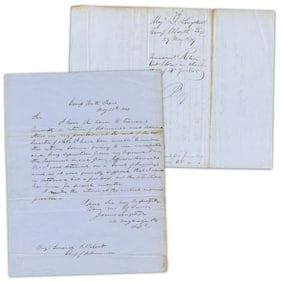 James Longstreet ALS, Great Content Re: Camp Worth, Texas & Weapons from Mex-Am War!