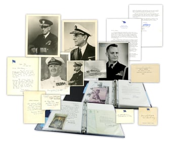 73 Navy Admirals Autograph Collection of 85+ Signatures - American & Foreign Officers