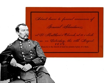 General Philip Sheridan Funeral Ticket