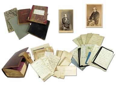 Massive Benjamin Disraeli Archive of Nearly 160 ALS, 365pp in His Hand, Many to Secretary Algernon T