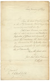 Duke of Wellington 1817 ALS Re: Sword Master Henry Angelo, & the "Infantry Sword Reserve"