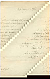Duke of Wellington 1817 ALS Re: Sword Master Henry Angelo, & the "Infantry Sword Reserve": Arthur Wellesley, Duke of WellingtonParis, France, January 27, 1817Duke of Wellington 1817 ALS Re: Sword Master Henry Angelo, & the "Infantry Sword Reserve"ALSA 1p autograph letter signed by Arthur We