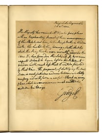 George III ALS re: Modernizing Baths in Windsor Castle