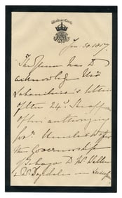 Queen Victoria 3rd Person ALS Approving Proposed Governorship of Tobago