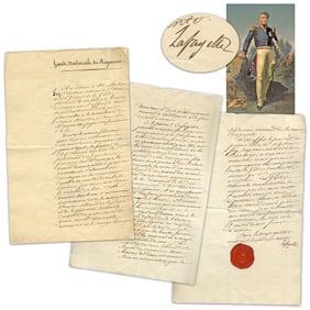 Lafayette Signed 1830 National Guard Orders: "This last revolution was superior to all others…