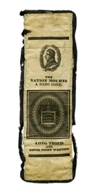 Marquis de Lafayette Silk Mourning Ribbon