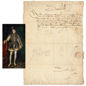 Charles IX Boldly Signed Document From Same Year He Co-signed Peace of Saint-Germain-En-Laye, Ending