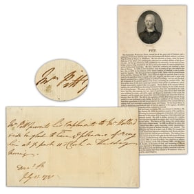 William Pitt the Younger 3rd Person ALS As Prime Minister - Addressed from Downing Street!