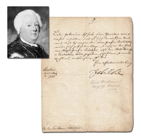 Frederick William I Boldy Signed Letter as King