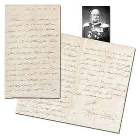 Kaiser Wilhelm I Rare Personal 3pp Handwritten Signed Letter