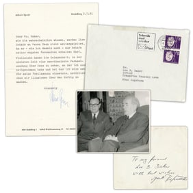 Albert Speer TLS 2x Mentioning Rudolf Hess & Efforts to Secure His Release