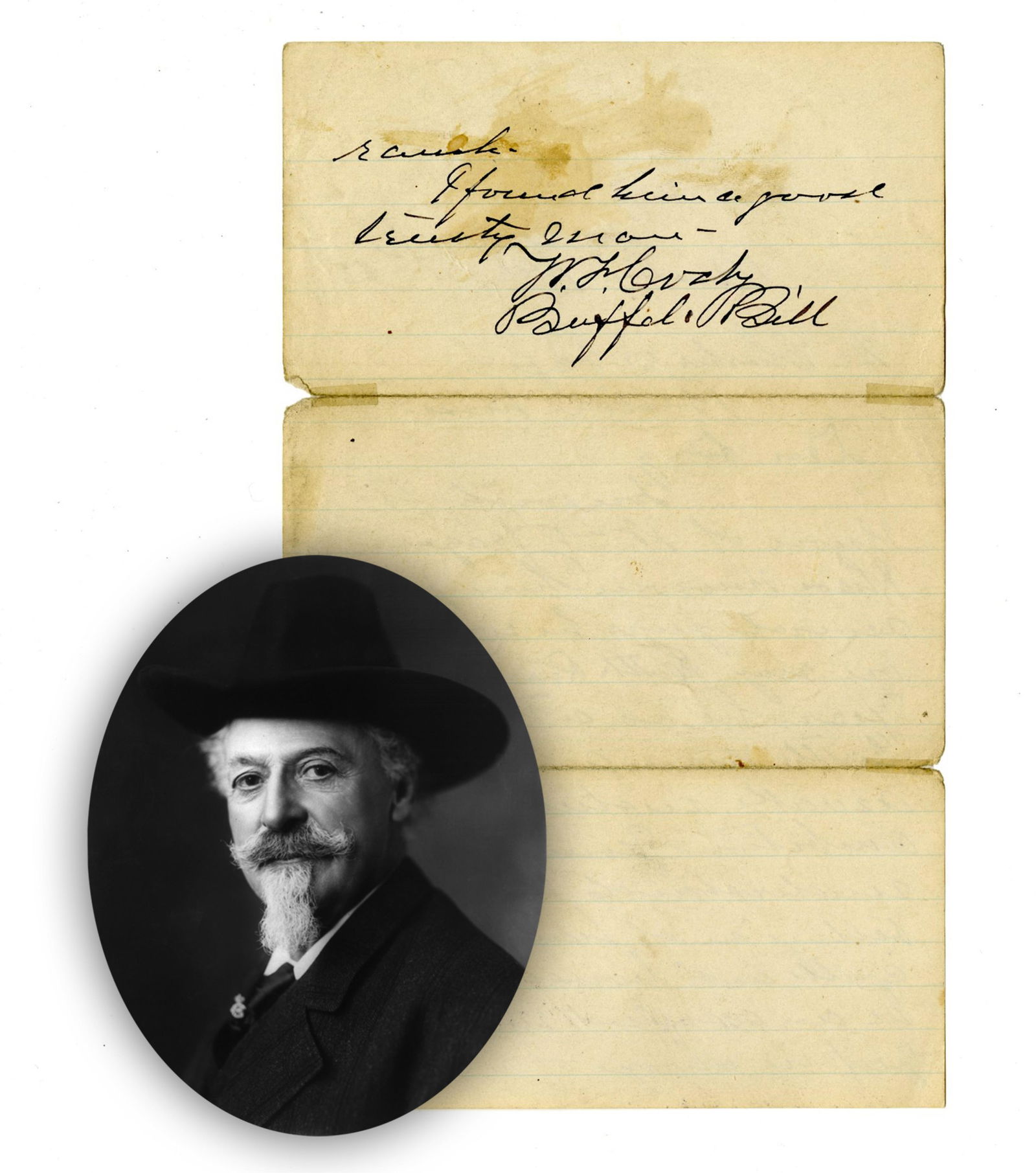 William F. "Buffalo Bill" Cody 2x Signed ALS, Excellent Cattle & Horse Content (1 of 4)