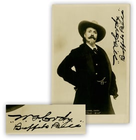 William F. "Buffalo Bill" Cody Boldly Signed Real Photo Postcard