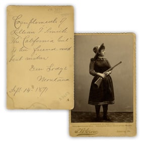 Lillian Smith, "The California Girl", Signed & Inscribed Cabinet Card
