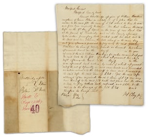 Henry Clay Signed Legal Doc As "Pro Querente" Or "For The Plaintiff"